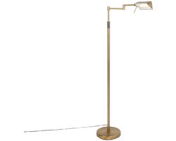 QAZQA notia - Moderne Dimbare LED Vloerlamp | Staande Lamp met Dimmer - 1 lichts - H 146 cm - Brons - Woonkamer | Slaapkamer