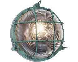 QAZQA noutica - Industriele Wandlamp voor buiten - 1 lichts - D 11 cm - Groen - Industrieel - Buitenverlichting