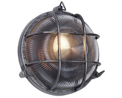 QAZQA noutica - Industriele Wandlamp voor buiten - 1 lichts - D 11 cm - Zilver - Industrieel - Buitenverlichting