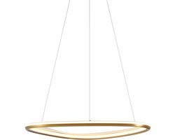 QAZQA organico - Design LED Hanglamp voor boven de eettafel | in eetkamer - 1 lichts - Ø 76 cm - Goud - Woonkamer | Slaapkamer | Keuken