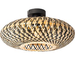 QAZQA ostrava - Oosterse Plafondlamp - 1 lichts - Ø 40 cm - Zwart - Woonkamer | Slaapkamer | Keuken