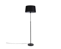 QAZQA parte fl - Klassieke Vloerlamp | Staande Lamp - 1 lichts - H 1730 mm - Zwart - Woonkamer | Slaapkamer | Keuken