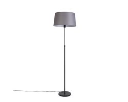 QAZQA parte fl - Klassieke Vloerlamp | Staande Lamp met kap - 1 lichts - H 1730 mm - Grijs - Woonkamer | Slaapkamer | Keuken