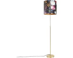 QAZQA parte fl - Klassieke Vloerlamp | Staande Lamp met kap - 1 lichts - H 1865 mm - Multicolor - Woonkamer | Slaapkamer | Keuken