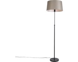 QAZQA parte fl - Landelijke Vloerlamp | Staande Lamp met kap - 1 lichts - H 1730 mm - Taupe - Woonkamer | Slaapkamer