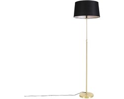 QAZQA parte fl - Moderne Vloerlamp | Staande Lamp - 1 lichts - H 1720 mm - Zwart Goud - Woonkamer | Slaapkamer | Keuken