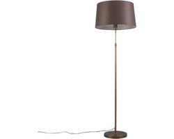 QAZQA Parte - Moderne Vloerlamp | Staande Lamp - 1 lichts - H 1680 mm - Brons - Woonkamer | Slaapkamer | Keuken