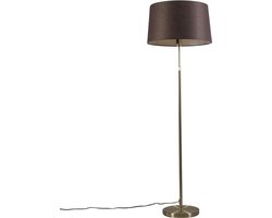 QAZQA Parte - Moderne Vloerlamp | Staande Lamp - 1 lichts - H 1680 mm - Goud/messing - Woonkamer | Slaapkamer | Keuken