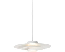 QAZQA pauline - Design Dimbare LED Hanglamp met Dimmer - 1 lichts - Ø 50 cm - Wit - Woonkamer | Slaapkamer | Keuken