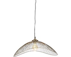 QAZQA pia - Design Hanglamp eettafel voor boven de eettafel | in eetkamer - 1 lichts - Ø 64 cm - Goud/messing - Woonkamer | Slaapkamer | Keuken