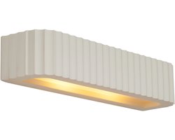 QAZQA plaster - Scandinavisch Wandlamp voor binnen - 2 lichts - L 36 cm - Beige - Woonkamer | Slaapkamer | Keuken