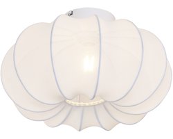 QAZQA plu ayesha - Japandi Plafondlamp - 1 lichts - Ø 37 cm - Wit - Woonkamer | Slaapkamer | Keuken