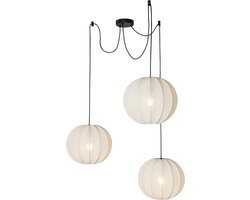 QAZQA plu - Design Hanglamp - 3 lichts - H 148 cm - Wit - Woonkamer | Slaapkamer | Keuken