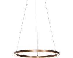 QAZQA Professional girello - Design Dimbare LED Hanglamp met Dimmer - 1 lichts - Ø 60 cm - Brons - Woonkamer | Slaapkamer | Keuken