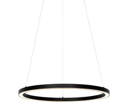 QAZQA Professional girello - Design Dimbare LED Hanglamp met Dimmer - 1 lichts - Ø 60 cm - Zwart - Woonkamer | Slaapkamer | Keuken