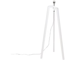 QAZQA puros - Moderne Tripod | driepoot vloerlamp | Staande Lamp - 1 lichts - H 1250 mm - Wit - Woonkamer | Slaapkamer