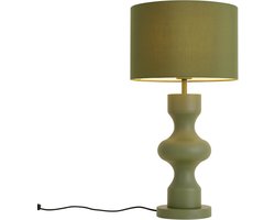 Qazqa retro tafellamp - Captain - groen, max. 15W, geschikt voor led, 58cm, ideaal als woonkamer en slaapkamer lamp