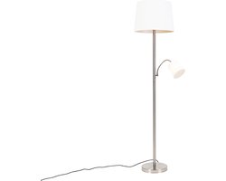 QAZQA Retro Vloerlamp met flexarm - 1 lichts - H 1580 mm - Staal
