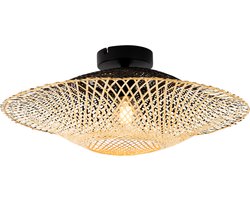 QAZQA rina - Oosterse Plafondlamp voor buiten - 1 lichts - Ø 52 cm - Naturel - Buitenverlichting