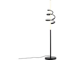 QAZQA rolla - Moderne Dimbare LED Vloerlamp | Staande Lamp met Dimmer - 1 lichts - H 115 cm - Zwart - Woonkamer