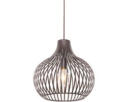 QAZQA saffira - Moderne Hanglamp - 1 lichts - Ø 380 mm - Bruin - Woonkamer | Slaapkamer | Keuken