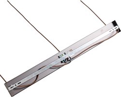 QAZQA saffira - Moderne Hanglamp voor boven de eettafel | in eetkamer - 3 lichts - L 1030 mm - Bruin - Woonkamer | Slaapkamer | Keuken