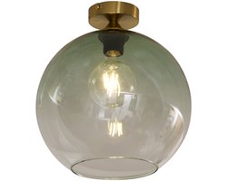 QAZQA sandra - Art Deco Plafondlamp - 1 lichts - Ø 30 cm - Groen - Woonkamer | Slaapkamer | Keuken