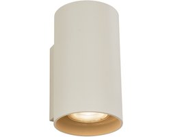 QAZQA sandy - Moderne Wandlamp voor binnen - 2 lichts - L 10 cm - Beige - Woonkamer | Slaapkamer | Keuken