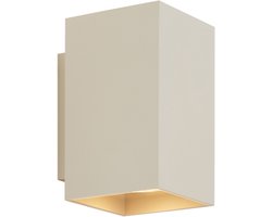 QAZQA sandy - Moderne Wandlamp voor binnen - 2 lichts - L 10 cm - Beige - Woonkamer | Slaapkamer | Keuken
