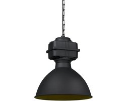 QAZQA sicko - Moderne Hanglamp - 1 lichts - Ø 385 mm - Zwart - Industrieel - Woonkamer