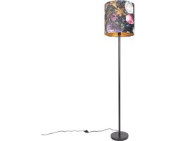 QAZQA simplo - Klassieke Vloerlamp | Staande Lamp met kap - 1 lichts - H 1840 mm - Multicolor - Woonkamer | Slaapkamer