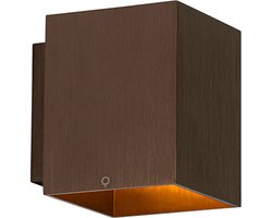QAZQA sola - Moderne Wandlamp voor binnen - 1 lichts - D 10 cm - Brons - Woonkamer | Slaapkamer | Keuken