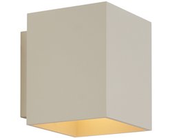 QAZQA sola - Moderne Wandlamp voor binnen - 1 lichts - L 10 cm - Beige - Woonkamer | Slaapkamer | Keuken