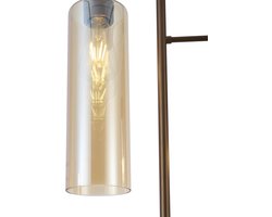 QAZQA stavelot - Hotel chique Vloerlamp | Staande Lamp - 2 lichts - H 155 cm - Brons - Woonkamer