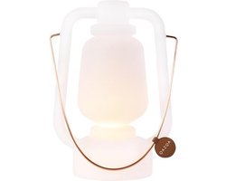QAZQA storm - Moderne Dimbare LED Draadloze Oplaadbare Staande Buitenlamp USB | Staande Lamp voor buiten met Dimmer - 1 lichts - H 300 mm - Wit - Buitenverlichting