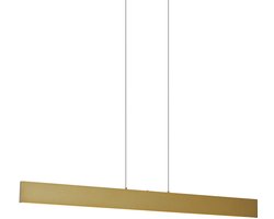 QAZQA straight - Moderne LED Hanglamp voor boven de eettafel | in eetkamer - 1 lichts - L 111 cm - Messing - Woonkamer | Slaapkamer | Keuken