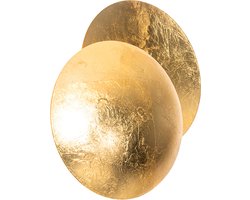 QAZQA sunrise - Moderne Wandlamp voor binnen - 1 lichts - D 97 mm - Goud/messing - Woonkamer | Slaapkamer | Keuken