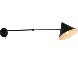 QAZQA triangolo - Design Wandlamp voor binnen - 1 lichts - Ø 22 cm - Zwart - Woonkamer | Slaapkamer | Keuken