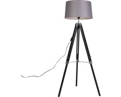 QAZQA tripod - Industriele Verstelbare Vloerlamp | Staande Lamp - 1 lichts - H 1515 mm - Wit - Industrieel - Woonkamer | Slaapkamer | Keuken