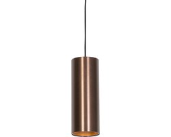 QAZQA tubo - Design Hanglamp - 1 lichts - Ø 9.65 cm - Brons - Woonkamer | Slaapkamer | Keuken