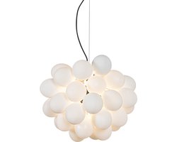 QAZQA uvas - Design Hanglamp eettafel - 8 lichts - Ø 50 cm - Wit - Woonkamer | Slaapkamer | Keuken