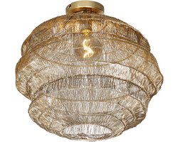 QAZQA vadi - Oosterse Plafondlamp - 1 lichts - Ø 450 mm - Goud/messing - Woonkamer | Slaapkamer | Keuken