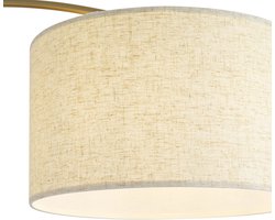 QAZQA vinossa - Moderne Staande booglamp - 1 lichts - H 179 cm - Messing - Woonkamer