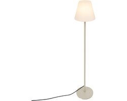 QAZQA virginia fl - Moderne Vloerlamp | Staande Lamp met kap - 1 lichts - H 135 cm - Beige - Buitenverlichting