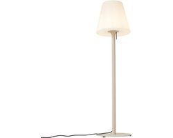 QAZQA virginia - Moderne Vloerlamp | Staande Lamp met kap - 1 lichts - H 187 cm - Beige - Buitenverlichting
