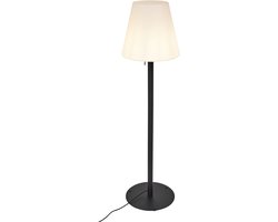 QAZQA virginia - Moderne Vloerlamp | Staande Lamp met kap - 1 lichts - H 187 cm - Zwart - Buitenverlichting