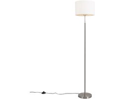 QAZQA VT 1 Vloerlamp - 1 lichts - H 1510 mm - Wit