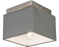 QAZQA vt - Moderne Plafondlamp - 1 lichts - L 170 mm - Grijs - Woonkamer | Slaapkamer | Keuken