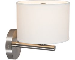 QAZQA vt - Moderne Wandlamp voor binnen - 1 lichts - D 195 mm - Wit - Woonkamer | Slaapkamer | Keuken