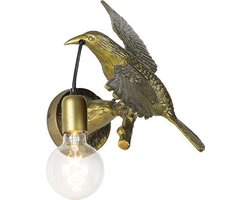 QAZQA wl-animal - Landelijke Wandlamp voor binnen - 1 lichts - D 500 mm - Goud/messing - Woonkamer | Slaapkamer | Keuken